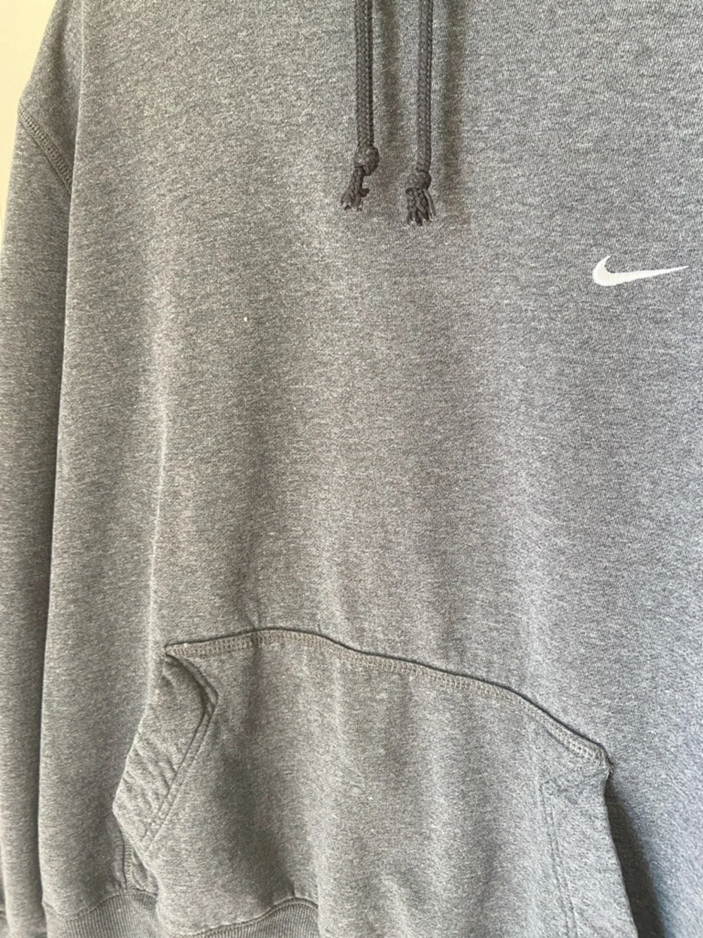 Nike‎ Charcoal Gray Pullover Hoodie with White Swoosh XXL